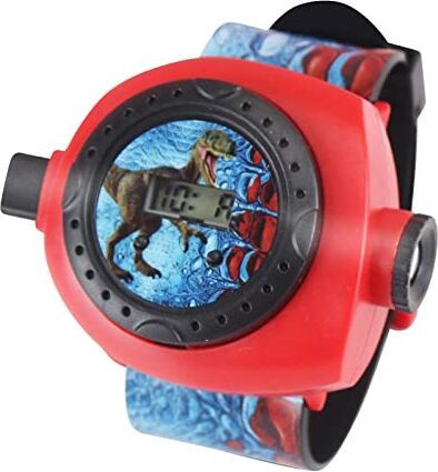 PW TOOLS Orologio da Polso Digitale con proiettore di Dinosauri Orologio per Bambini con 24 Modelli di Dinosauri proiettore per Orologio Divertente con Cinturino Giocattolo educativo per Regalo