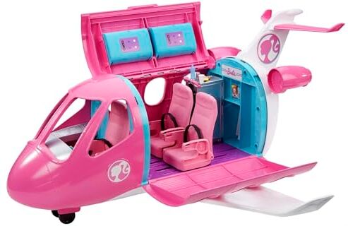 Barbie Aereo dei Sogni, Playset Veicolo e Accessori, Bambola Non Inclusa, Giocattolo per Bambini 3+ Anni,