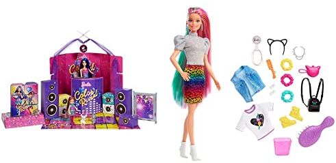 Barbie Color Reveal Festa a Sorpresa​ con Bambola & ​Bambola Capelli Multicolor con Funzione Cambia Colore