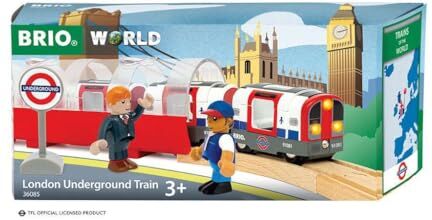 Brio 36085 Trains of The World London Metropolitana Treno Giocattolo con luci e Suoni per Bambini dai 3 Anni in su,