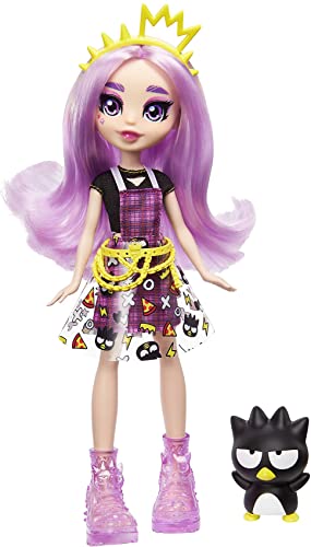 Mattel Hello Kitty Bambola Jazzlyn e Personaggio Badtz-Maru con Abiti e Accessori Trendy, Giocattolo per Bambini 3+Anni,