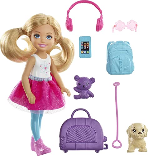 Barbie Dreamhouse Adventures- Bambola Chelsea con Cucciolo e Accessori, Giocattolo per Bambini 3+Anni,