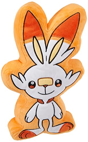 Lyo CUSCINO POKEMON SCORBUNNY 40CM Materiale ultra morbido Peluche comodo e piacevole da stringere Regalo per fan e appassionati Giocattolo decorativo Dimensioni: 40cm x 24cm