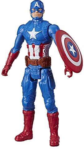 Hasbro Avengers Captain America (Action figure 30 cm con blaster Titan Hero Blast Gear)