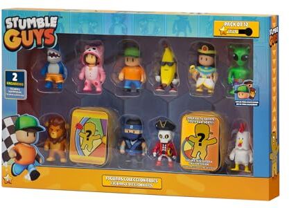 Bizak Stumble Guys Confezione da 12 Figure d'azione 6 cm Set 1, 2 gruppi di personaggi da collezionare, Licenza ufficiale del videogioco di abbattimenti, Adulti Fan e ragazzi o ragazze da 8 anni,