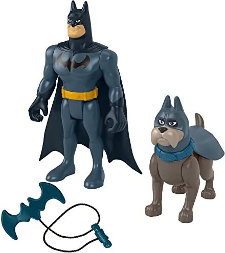 Fisher Price Dc Comics DC League of Super-Pets Batman & Ace, Giocattolo per Bambini 3+ Anni,  + 2 Buoni Cinema DC League of Super-Pets