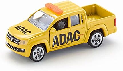 Siku , Pick-up ADAC, Metallo e Plastica, Giallo, Auto giocattolo per bambini, Portiere apribili