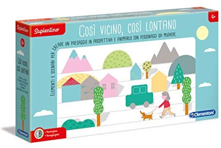 Clementoni Sapientino Così vicino, così lontano scenari e paesaggi in prospettiva gioco educativo 4 anni con tessere illustrate Made in Italy