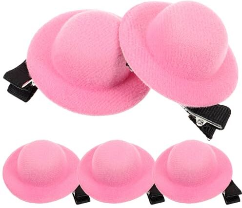 FRCOLOR 5 Pz Fermagli Per Con Mini Cappello Per Ragazze Cappello Di Paglia Per Bambole Fermaglio Per Mini Cappello Fermaglio Per in Peluche Giocattoli Miniatura Bambino Metallo Giocattolo