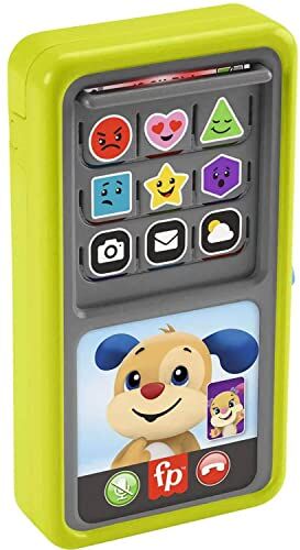 Fisher Price Smartphone Scorri e Impara, Telefono Giocattolo didattico per Neonati e Bambini ai Primi Passi, Giocattolo per Bambini 9-36 Mesi, Edizione: Francese,