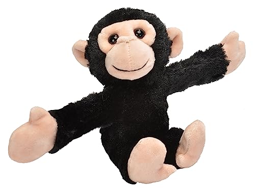 Wild Republic Chimpancé Peluches Huggers-Chimp Monkey Pan Peluche con Braccialetto a Scatto Integrato,