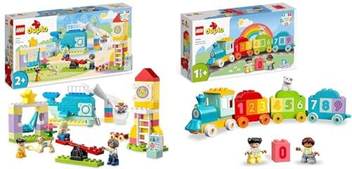 Lego 10991 DUPLO Il Parco Giochi dei Sogni, Giochi di Costruzioni & 10954 DUPLO Treno dei Numeri Giocattolo Impariamo a Contare