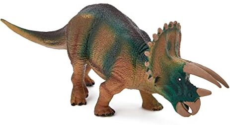 Zappi Co Bambini Triceratops Verde/Nero Dinosauro Giocattolo (lunghezza 19 cm) Collezione di dinosauri realistici e dettagliati per bambini Figure d'azione per il gioco e l'apprendimento