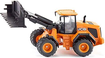 Siku , Pala caricatrice JCB 435S Agri, 1:32, Metallo e Plastica, Arancione, Pezzi facili da montare sul caricatore frontale