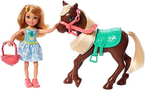 Barbie Playset Bambola Chelsea con Pony e Accessori, Giocattolo per Bambini 3+ Anni,