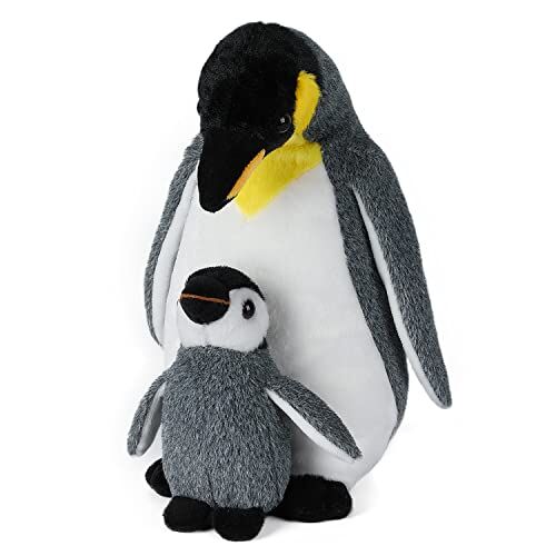 Generico Pinguino di peluche, 25 cm di peluche piccola bambola di peluche, morbido e soffice come un vero pinguino che abbraccia il giocattolo Presente per ogni età e occasione (real 2 penguin)