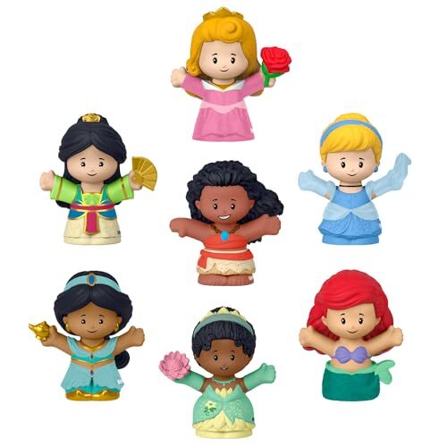 Fisher Price Little People Disney Princess Set da 7 personaggi, giocattolo per bambini, 1-5 anni,