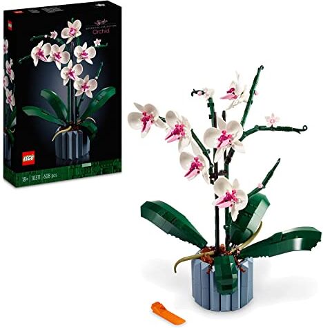 Lego Icons Orchidea, Set Collezione Botanica Piante Artificiali, Modellino da Costruire con Fiori Finti, Kit Modellismo per Adulti, Idee Regalo per Donna o Uomo, Moglie o Marito, Hobby Creativi