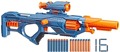 Hasbro Nerf Elite 2.0, Blaster Eaglepoint Rd-8, Tamburo Da 8 Dardi, Mirino E Canna Staccabili, 16 Dardi Nerf, Azione A Tiretto, Multicolore, ‎6.7 x 54.6 x 25.7 cm