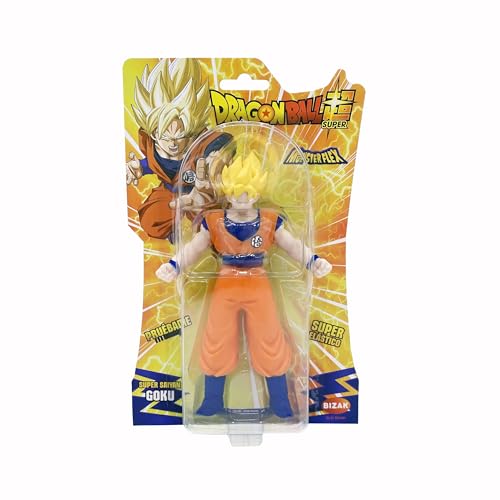Bizak Monsterflex Goku Super Saiyan Dragon Ball, bambola super estensibile ed elastico, 25 cm, 12 da collezionare, per adulti fan collezionisti e bambini dai 4 anni (64390230)