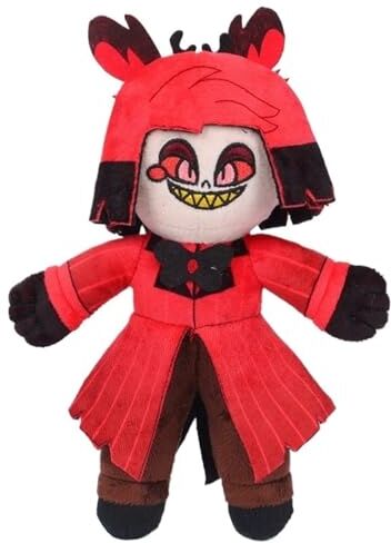 TOPLITHE Hazbin Hotel Peluche, Husk Plushie Peluche Simpatico Alastor Peluche for Fan della TV Bambini Adulti Compleanno (Size : ALASTOR-A)