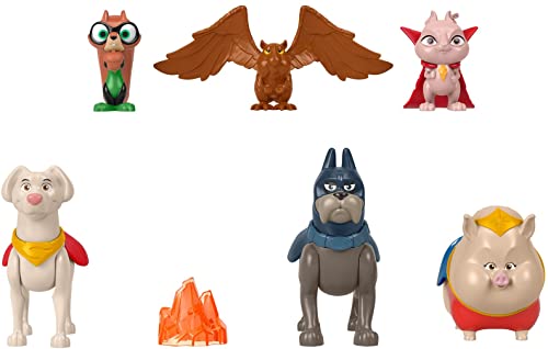 Fisher Price Dc Comics DC League of Super-Pets Figure Multi-Pack, Giocattolo per Bambini 3+ Anni,