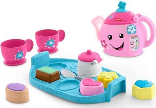 Fisher Price Laugh & Learn Sweet Manners Tea Set, early development & activity toy, teaches nice manners, sharing, and more, ages 18-36 months,