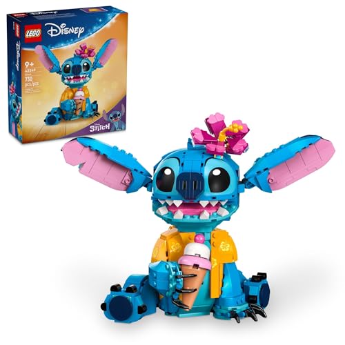 Lego Disney Stitch Toy Building Kit, giocattolo Disney per bambini di 9 anni, figura costruibile con cono gelato, divertente regalo Disney per ragazze, ragazzi e amanti del film di successo Lilo e
