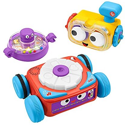 Fisher Price Tino Robottino 4-in-1, Bambini Giocatolo Educativo con Tecnologia Smart Stages con Oltre 120 Suoni, Giocattolo per Bambini 6+ Mesi HDJ16, Edizione: Tedesco,