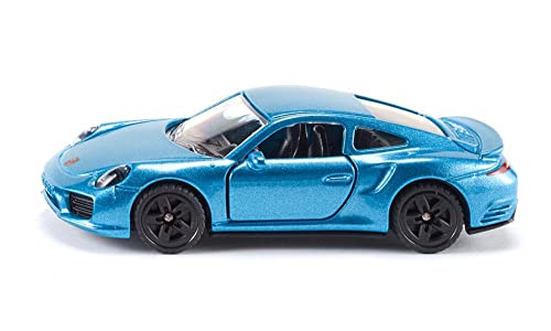 Siku , Porsche 911 Turbo S, Metallo e Plastica, Blu, Auto giocattolo per bambini, Portiere apribili