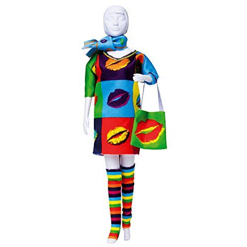 Vervaco Sally Kiss Dress Your Doll Outfit Making Set, Multicolore