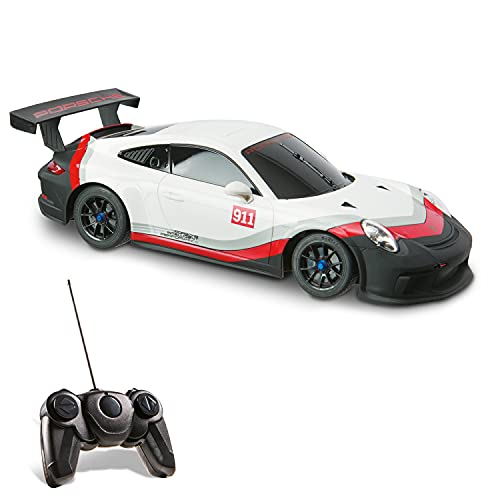 Mondo - RC 1:18 Porsche 911 GT3 Cup Veicolo Radiocomandato, Colore Nero/Blu,