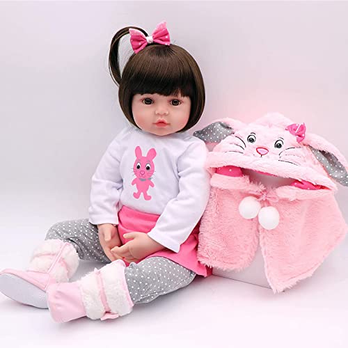 ZIYIUI Realistico Reborn Baby Dolls 22 Pollici 55 Cm Bambola Reborn Silicone Vinyl Handmade Bebe Reborn Ragazza Carina Baby Baby Giocattoli Regalo