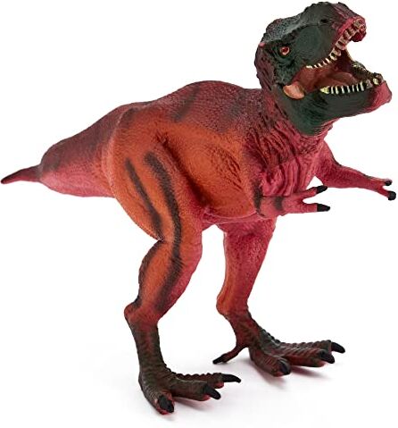 Zappi Co Bambini T-Rex Rosso/Nero Dinosauro Giocattolo (27 cm di lunghezza) Collezione di dinosauri realistici e dettagliati per bambini Figure d'azione per il gioco e l'apprendimento