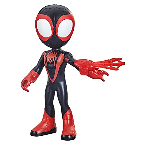 Hasbro Marvel Spidey e i Suoi Fantastici Amici Action figure di Supersized Miles Morales: Spider-Man, giocattolo per età prescolare, per bambini e bambine dai 3 anni in su
