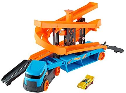 Hot Wheels Hot-Wheels- Lift & Launch Hauler, Multicolore, , Imballaggio Sostenibile