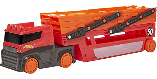 Hot Wheels Mega Trasportatore con Livelli Espandibili, Porta Fino a 50 Macchinine, Gioco per Bambini di 3+Anni, , Imballaggio Sostenibile