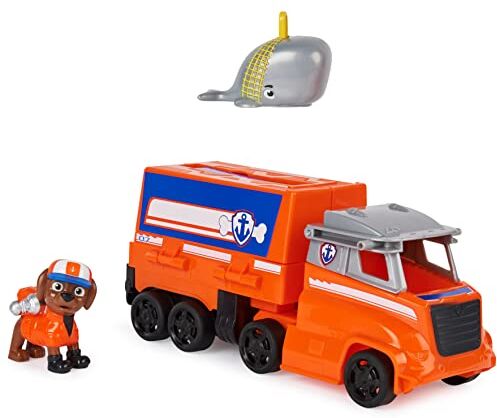 Paw Patrol Abwechslung, Big Truck Pups Zuma-Camion trasformabile con Action Figure da Collezione, Giocattoli per Bambini dai 3 Anni in su, Colore,