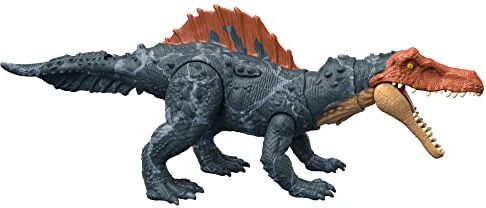 Mattel Jurassic World Dominion Dinosauri Carnivori con Azioni di Attacco Siamosauro, con attacco e morsi, mobilità avanzata, gioco classico e digitale, Giocattolo per Bambini 4+ Anni,