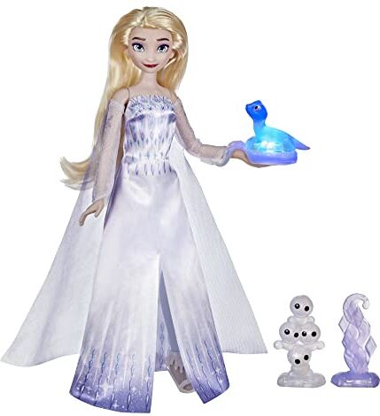 Hasbro Parla e Gli Amici Frozen 2, Bambola Elsa con Suoni e Frasi, Giocattolo per Bambini dai 3 Anni in su, Multicolore,