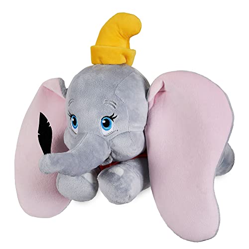 Disney peluche ufficiale medio Dumbo, 44 cm, personaggio classico in peluche, baby elefante con cappello iconico, dettagli ricamati e finitura morbida al tatto