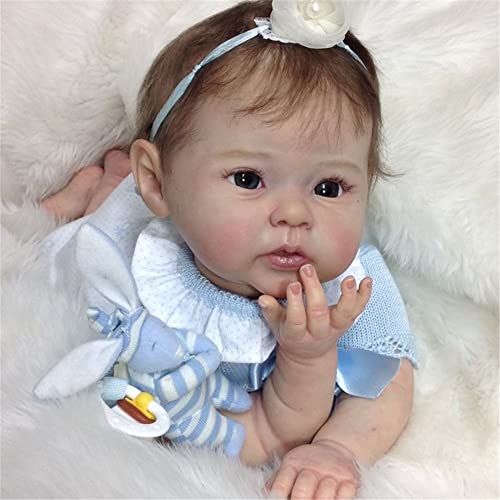 MAIHAO Bambole Reborn Ragazza Bambola Reborn Occhi Blu Corpo in Cotone Reborn Baby Doll Bambini Originali Sembra Un Vero Bambino 20 Pollici 50 cm Giocattolo Fatto a Mano