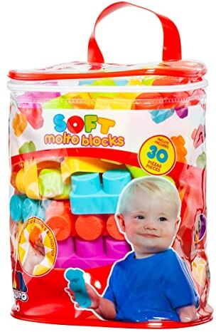 M MOLTO Confezione delle costruzioni morbide Molto 30 pezzi senza BPA, compatibile con la nostra linea Molto Blocks e realizzata con materiali sicuri e creati per bambini da 1 anno.