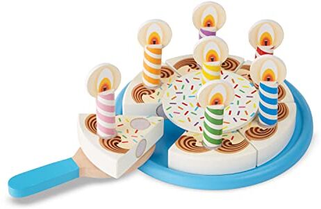 Melissa & Doug Torta Di Compleanno In Legno, Accessori Per La Cucina Giocattolo, Cibo Giocattolo per Bambini, Accessori Cucina Legno per Bambini, Giochi Bambino Bambina 3-6 Anni