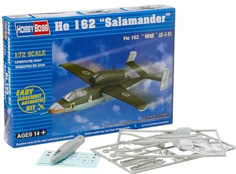 Hobbyboss Hobby Boss 80239 Plastic Model Kit Scale 1:72 -Modellino Aereo He 162 Salamander