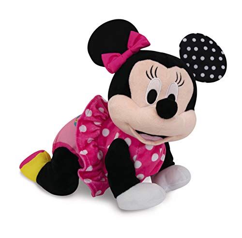 Clementoni Disney Baby Minnie Crawling With Me, peluche educativo per neonati e bambini piccoli, peluche per sviluppare le capacità motorie, incoraggiare lo sviluppo