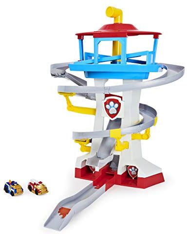 Paw Patrol , Set di Gioco Adventure bay Pista da Corsa Die Cast con 2 Veicoli Esclusivi, in Scala 1:55