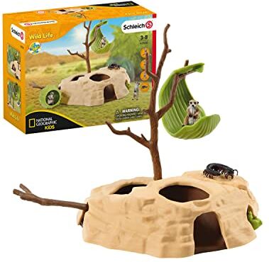 SCHLEICH Set da gioco con collina dei suricati (Wild Life)