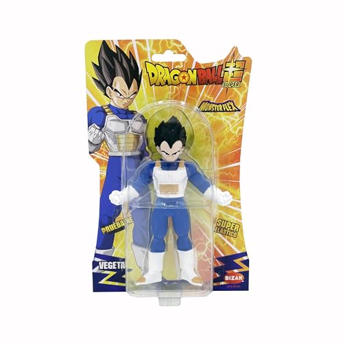 Bizak Monsterflex Dragon Ball Vegeta, bambola super estensibile ed elastica, 25 cm, 12 da collezionare, per adulti appassionati collezionisti e bambini dai 4 anni (64390230)