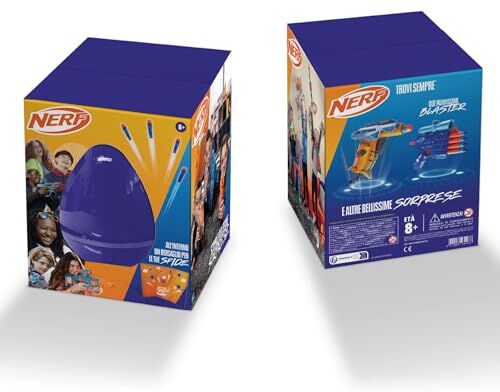 Hasbro Sorpresovo Nerf 2024 Uovo con sorprese, Include Blaster e Set di bersagli, dagli 8 Anni in su